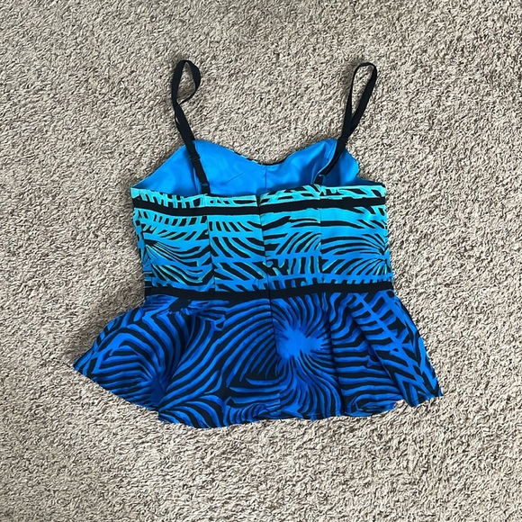 Blue Peplum Tank - Picture 2 of 2